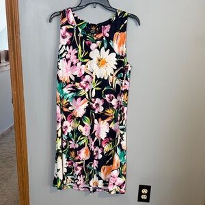 Jones New York Black Floral Mini Dress